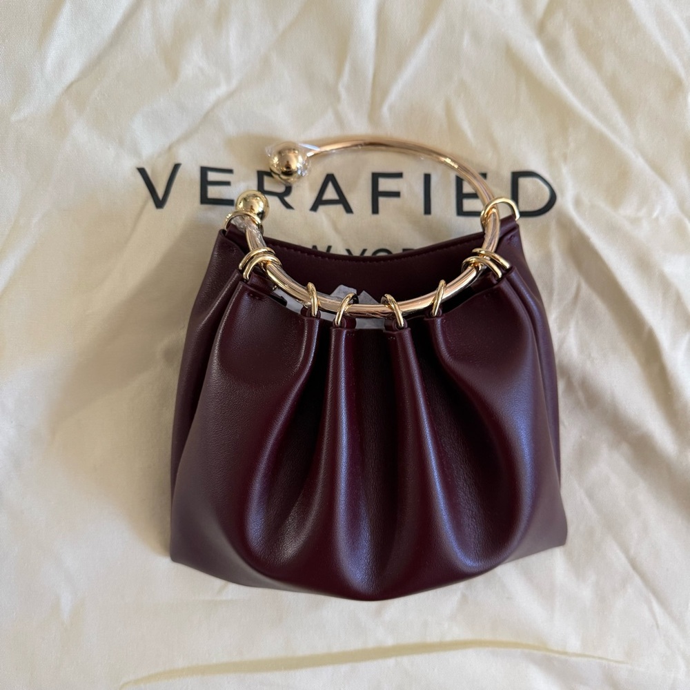 Ring Handle Bag in Burgundy